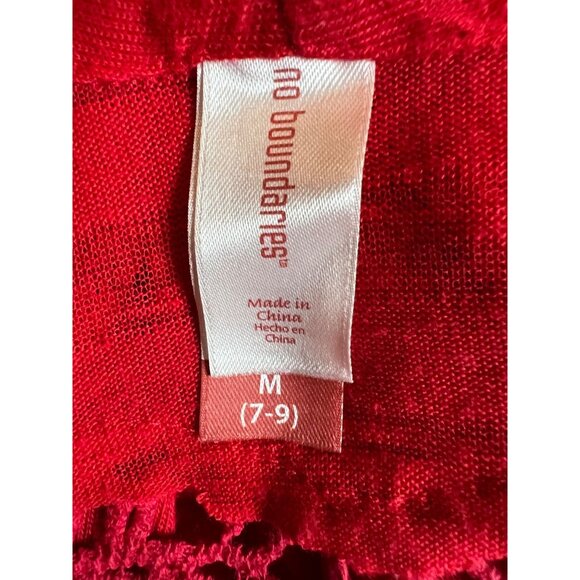 No boundaries red cardigan Tie front Heart lightweight Romantic Y2K - Picture 8 of 10